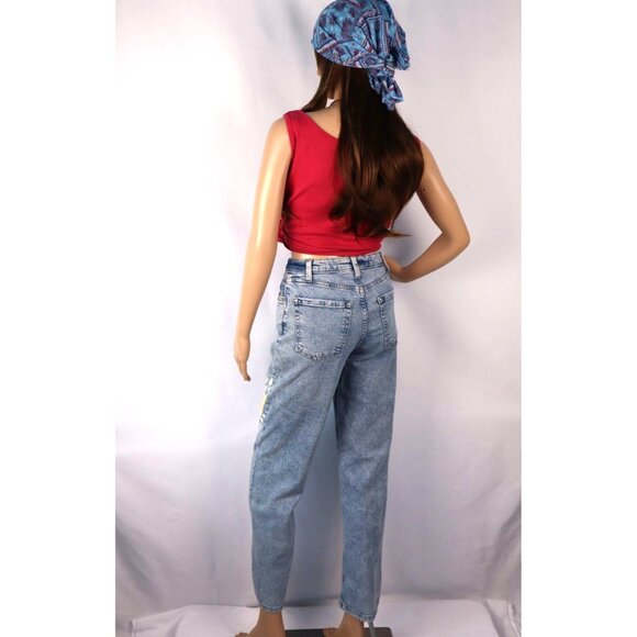 Wild Fable Painted D blue jeans Hippies seventies Peace Retro‎ Size - Picture 4 of 14